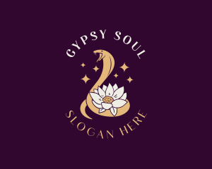 Gypsy - Lotus Cobra Snake logo design