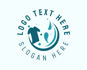 Water - Laundry Cleaning Sanitation logo design