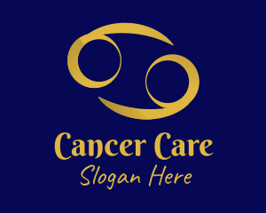 Cancer - Gold Cancer Horoscope Symbol logo design