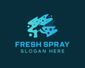 Disinfectant Cleaning Spray logo design