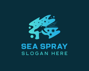 Disinfectant Cleaning Spray logo design