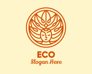 Royalty - Orange Nature Goddess logo design