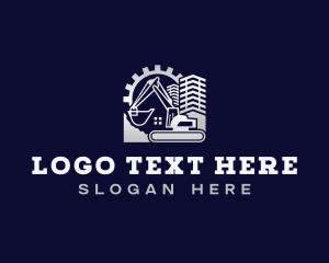 Heavy Duty - Excavator Construction Machinery logo design