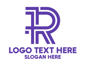 Vogue - Purple Noir R logo design
