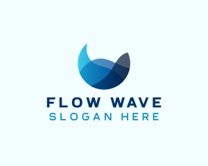 Current - Ocean Current Wave logo design
