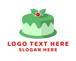Season - Christmas Cake Dessert logo design