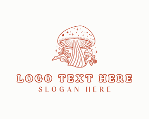 Shrooms - Natural Herbal Mushroom logo design