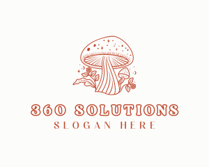 Natural Herbal Mushroom logo design