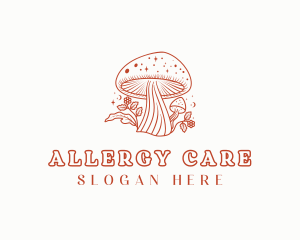 Natural Herbal Mushroom logo design