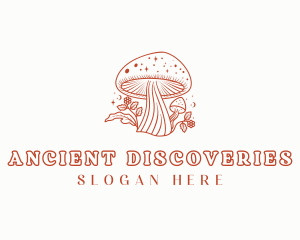 Natural Herbal Mushroom logo design