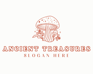 Natural Herbal Mushroom logo design