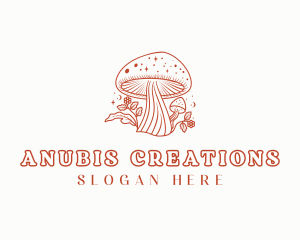 Natural Herbal Mushroom logo design