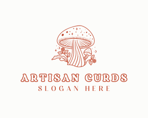 Natural Herbal Mushroom logo design