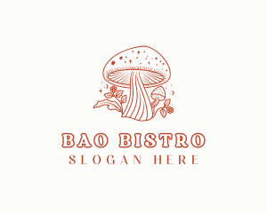 Natural Herbal Mushroom logo design