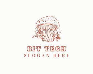 Natural Herbal Mushroom logo design