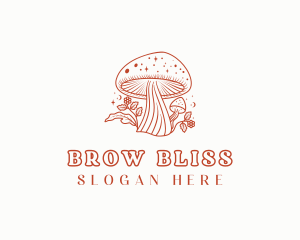 Natural Herbal Mushroom logo design