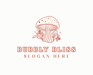 Natural Herbal Mushroom logo design