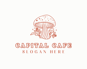 Natural Herbal Mushroom logo design