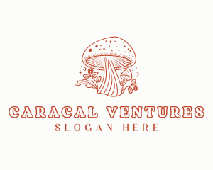 Natural Herbal Mushroom logo design