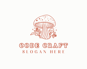 Natural Herbal Mushroom logo design