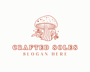 Natural Herbal Mushroom logo design