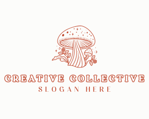 Natural Herbal Mushroom logo design