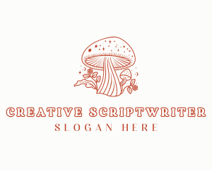 Natural Herbal Mushroom logo design