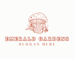 Natural Herbal Mushroom logo design