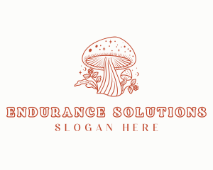 Natural Herbal Mushroom logo design