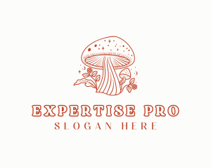 Natural Herbal Mushroom logo design