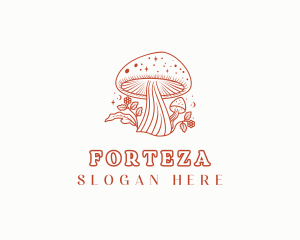 Natural Herbal Mushroom logo design