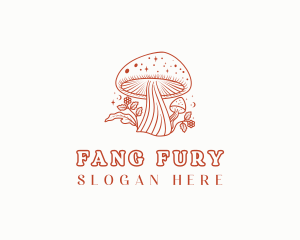 Natural Herbal Mushroom logo design