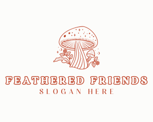 Natural Herbal Mushroom logo design