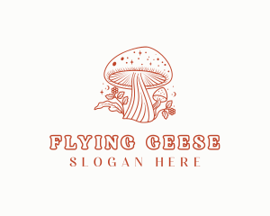 Natural Herbal Mushroom logo design