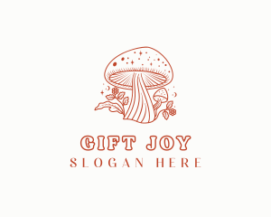 Natural Herbal Mushroom logo design