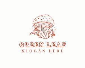 Botany - Natural Herbal Mushroom logo design