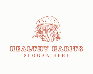 Natural Herbal Mushroom logo design