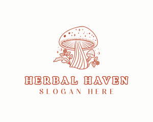 Herbal - Natural Herbal Mushroom logo design