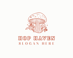 Natural Herbal Mushroom logo design