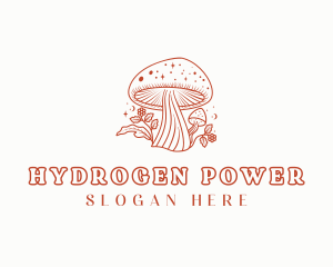 Natural Herbal Mushroom logo design