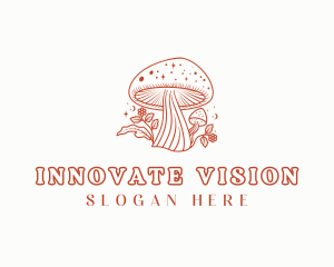 Natural Herbal Mushroom logo design