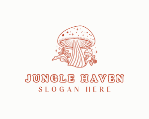 Natural Herbal Mushroom logo design