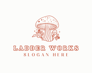 Natural Herbal Mushroom logo design