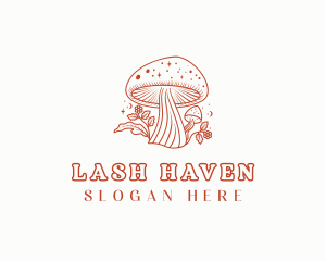 Natural Herbal Mushroom logo design