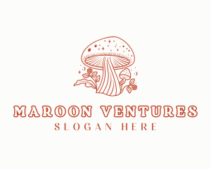 Natural Herbal Mushroom logo design