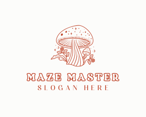 Natural Herbal Mushroom logo design