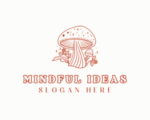 Natural Herbal Mushroom logo design