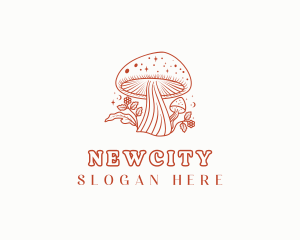 Natural Herbal Mushroom logo design