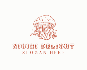 Natural Herbal Mushroom logo design