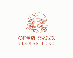 Natural Herbal Mushroom logo design